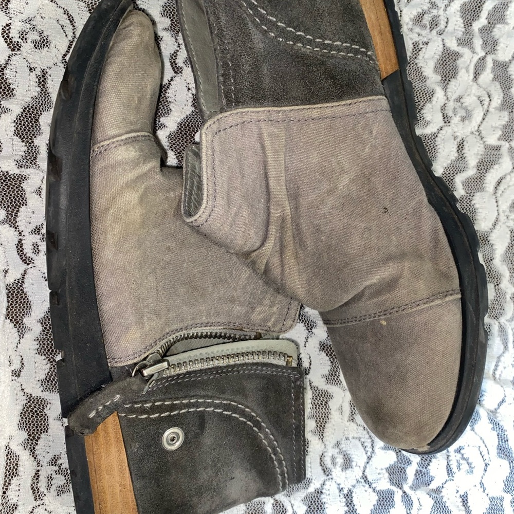 Grey booties